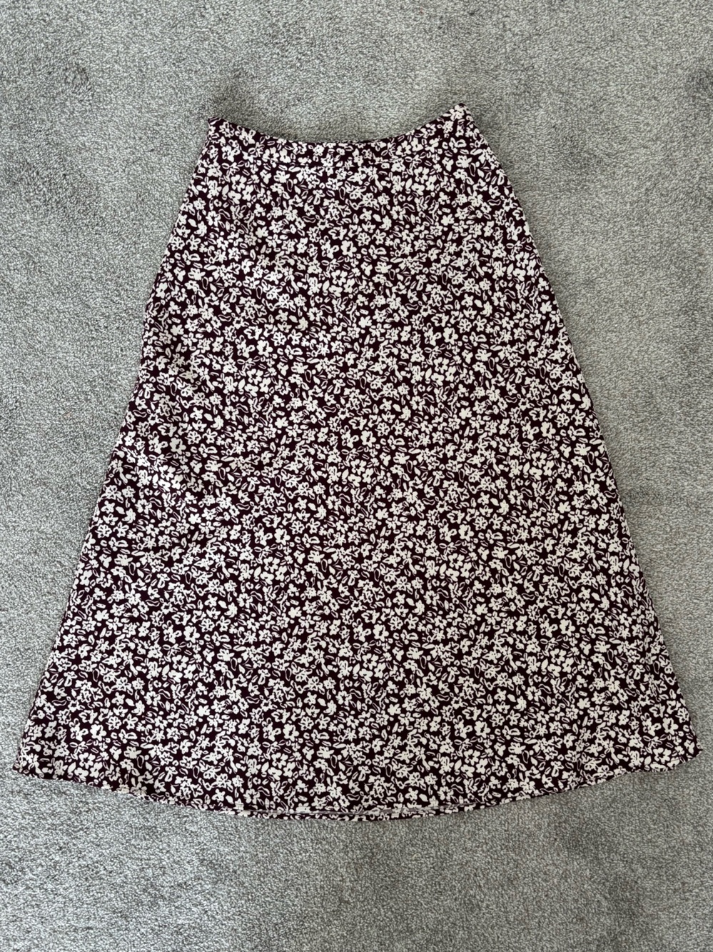 Floral A-Line Midi Skirt